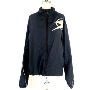 SUGOI Mens Jacket‎ Size M Black Full Zip Windbreaker with Back Pocket Cycling